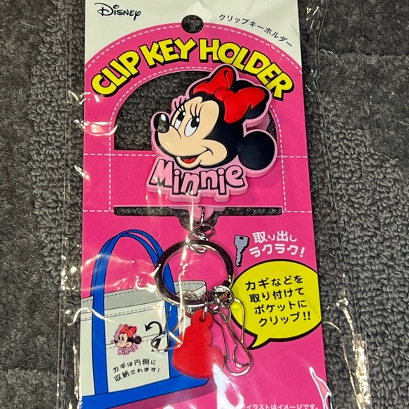 Disney Accessories Minnie Mouse Clip Key Holder Silicone Officially